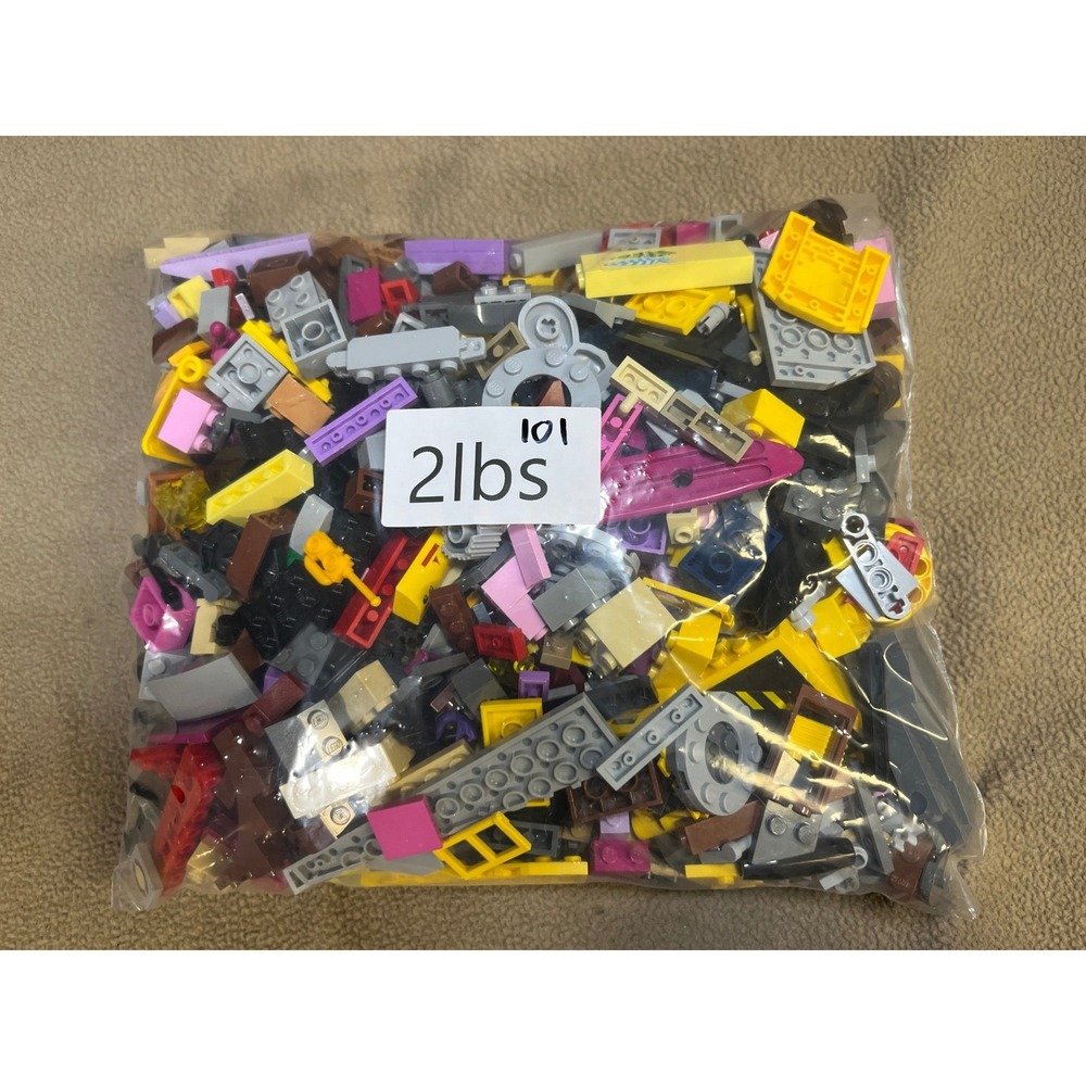 LEGO Bulk Bricks Pieces Assorted Colors Themes 2.1 lbs Mixed Lot MOC Parts